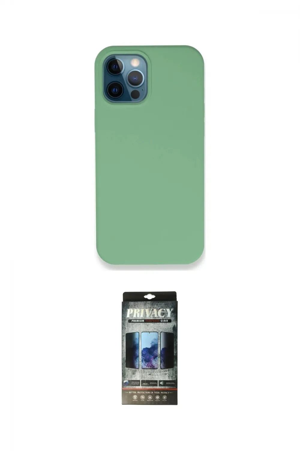 ieg™ iPhone 12 Pro Kılıf Zirve Modern Özel Seri - Siyah 34D Hayalet Izgaralı Cam