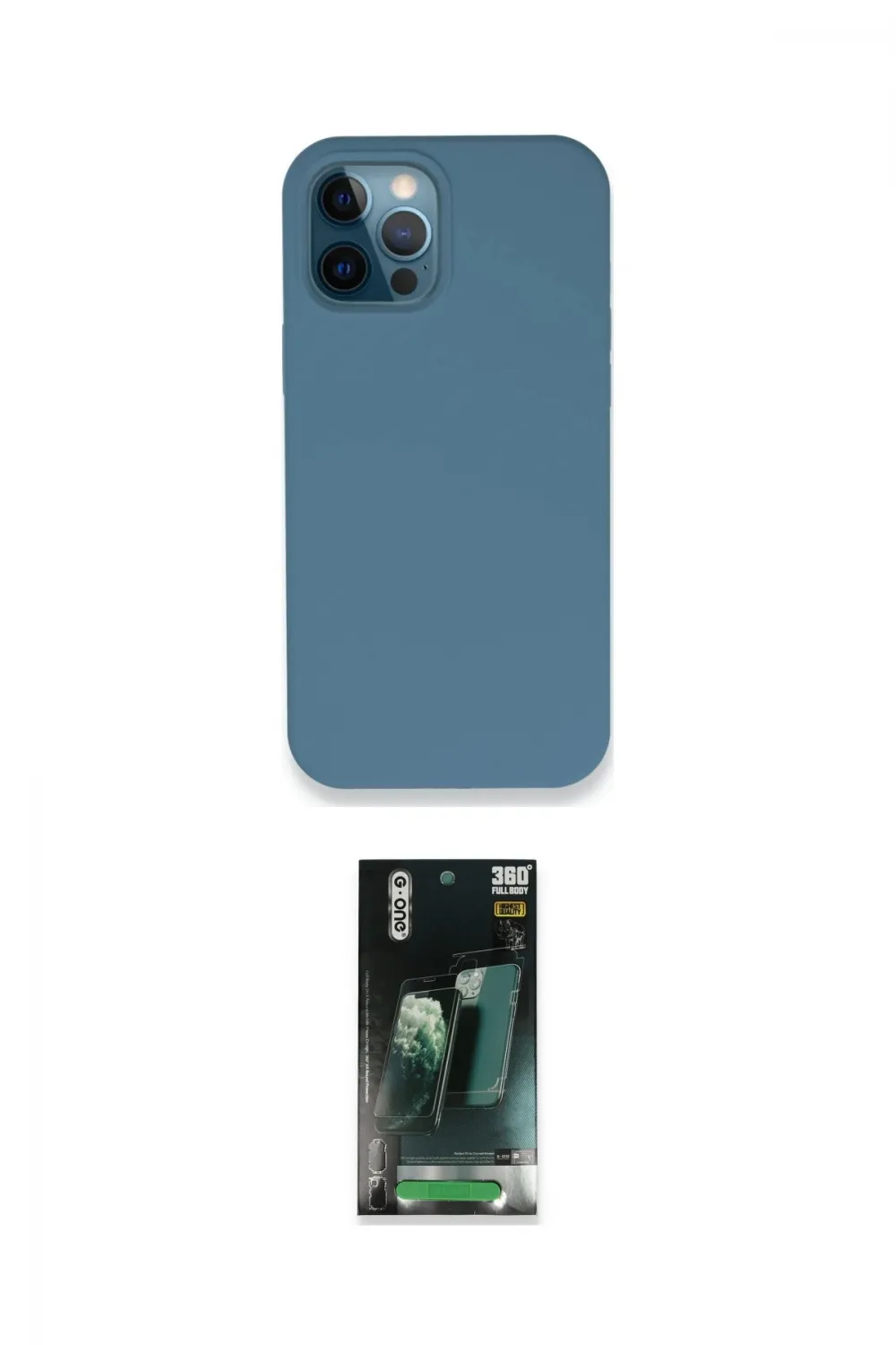ieg™ iPhone 12 Pro Kılıf Zirve Modern Özel Seri - Siyah 360 Mat Full Body Arka Koruyucu