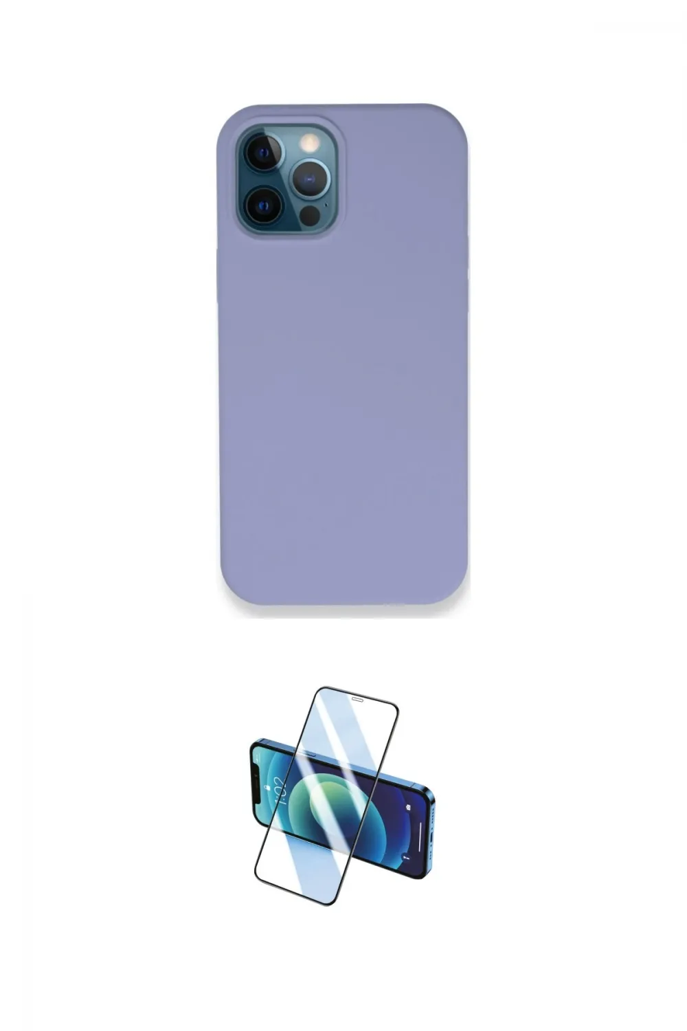 ieg™ iPhone 12 Pro Kılıf Zirve Modern Özel Seri - Siyah 3D Antistatik Cam Ekran Koruyucu