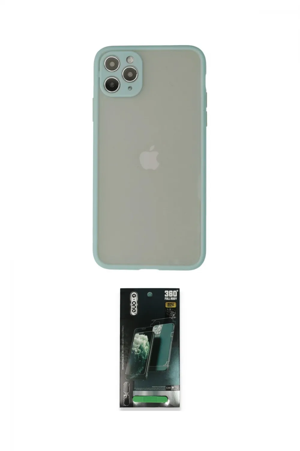 ieg™ iPhone 12 Pro Max Kılıf Ahenk Çizgi Serisi - Şeffaf 360 Full Body Arka Koruyucu