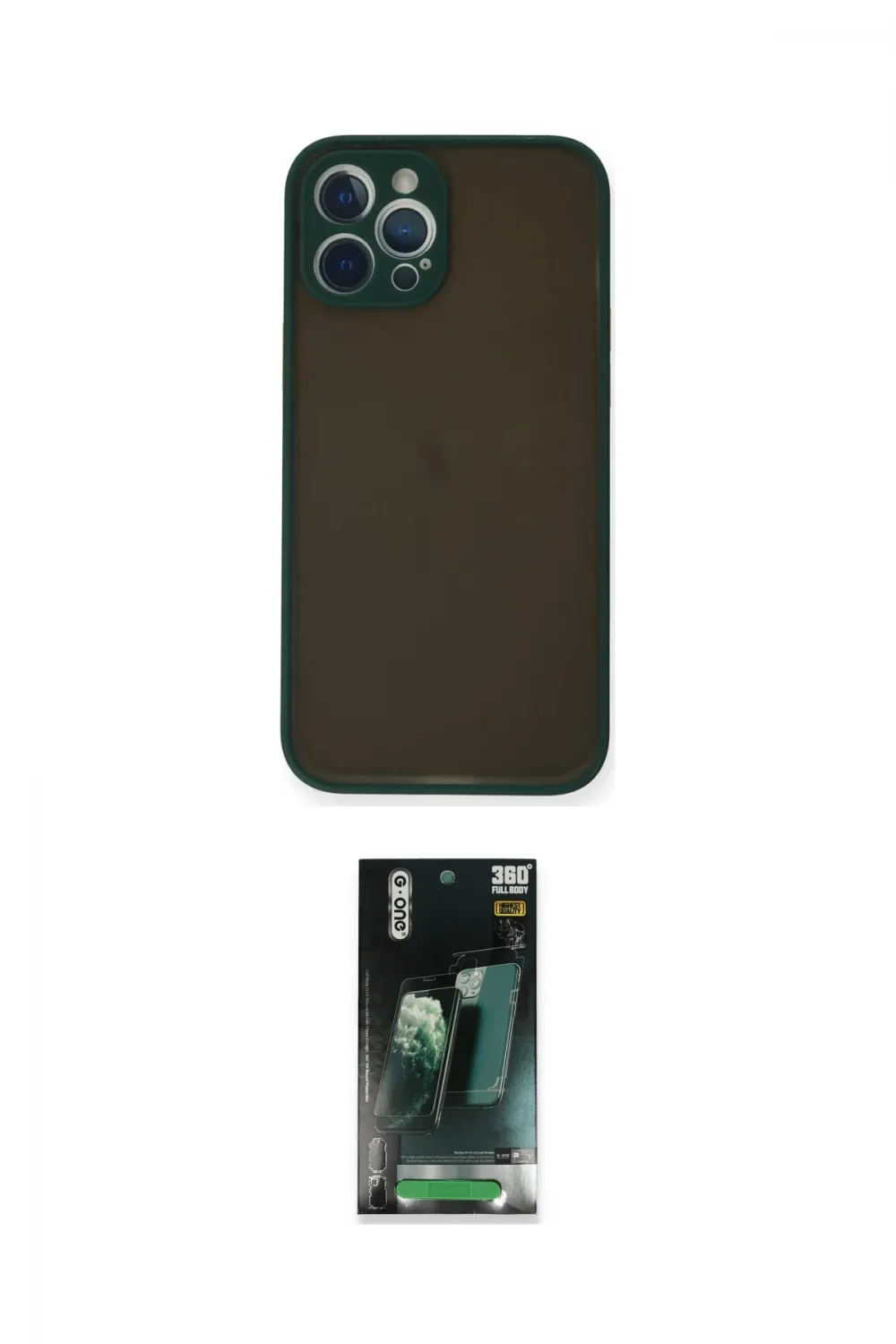 ieg™ iPhone 12 Pro Max Kılıf Ahenk Çizgi Serisi - Şeffaf 360 Full Body Arka Koruyucu