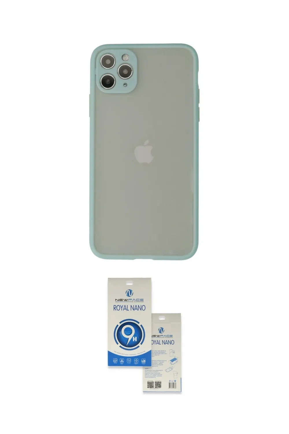 ieg™ iPhone 12 Pro Max Kılıf Ahenk Çizgi Serisi - Şeffaf Royal Nano Ekran Koruyucu