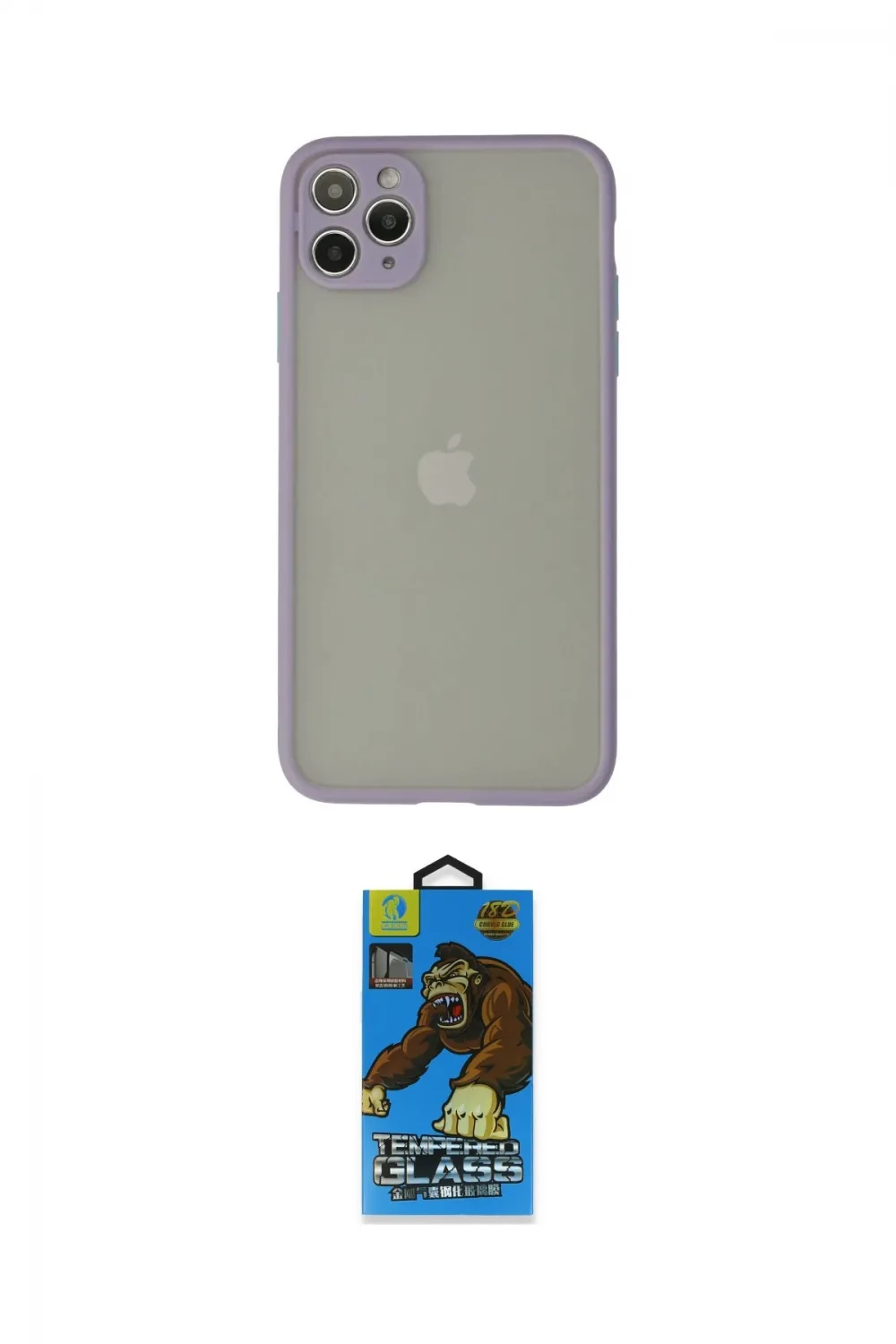 ieg™ iPhone 12 Pro Max Kılıf Ahenk Çizgi Serisi - Siyah 18D Cam Ekran Koruyucu