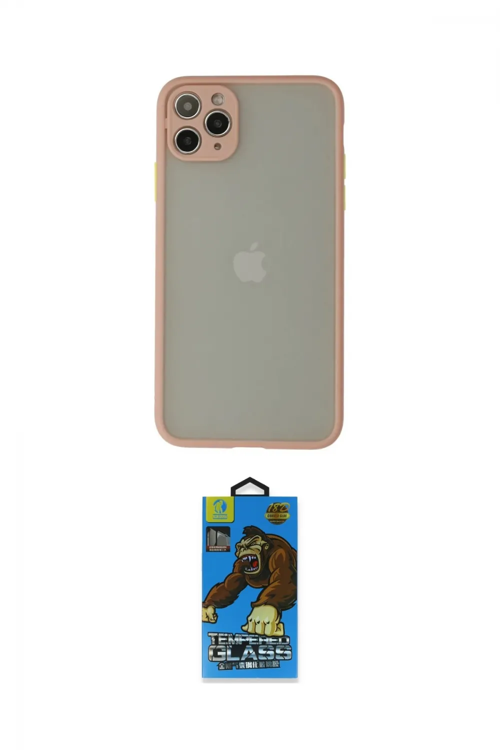 ieg™ iPhone 12 Pro Max Kılıf Ahenk Çizgi Serisi - Siyah 18D Cam Ekran Koruyucu