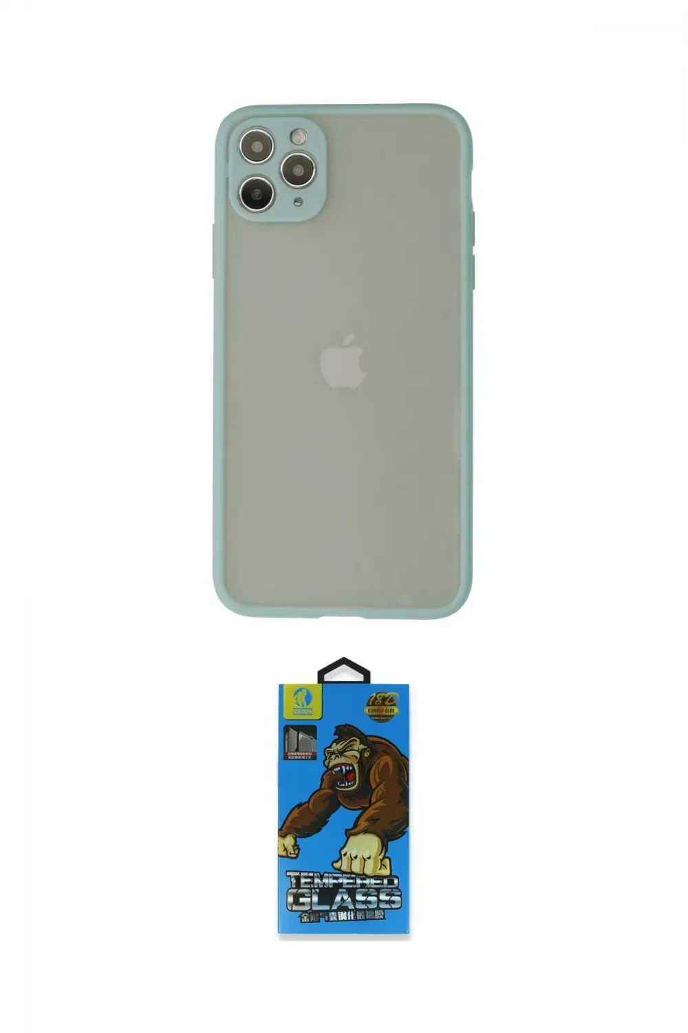 ieg™ iPhone 12 Pro Max Kılıf Ahenk Çizgi Serisi - Siyah 18D Cam Ekran Koruyucu