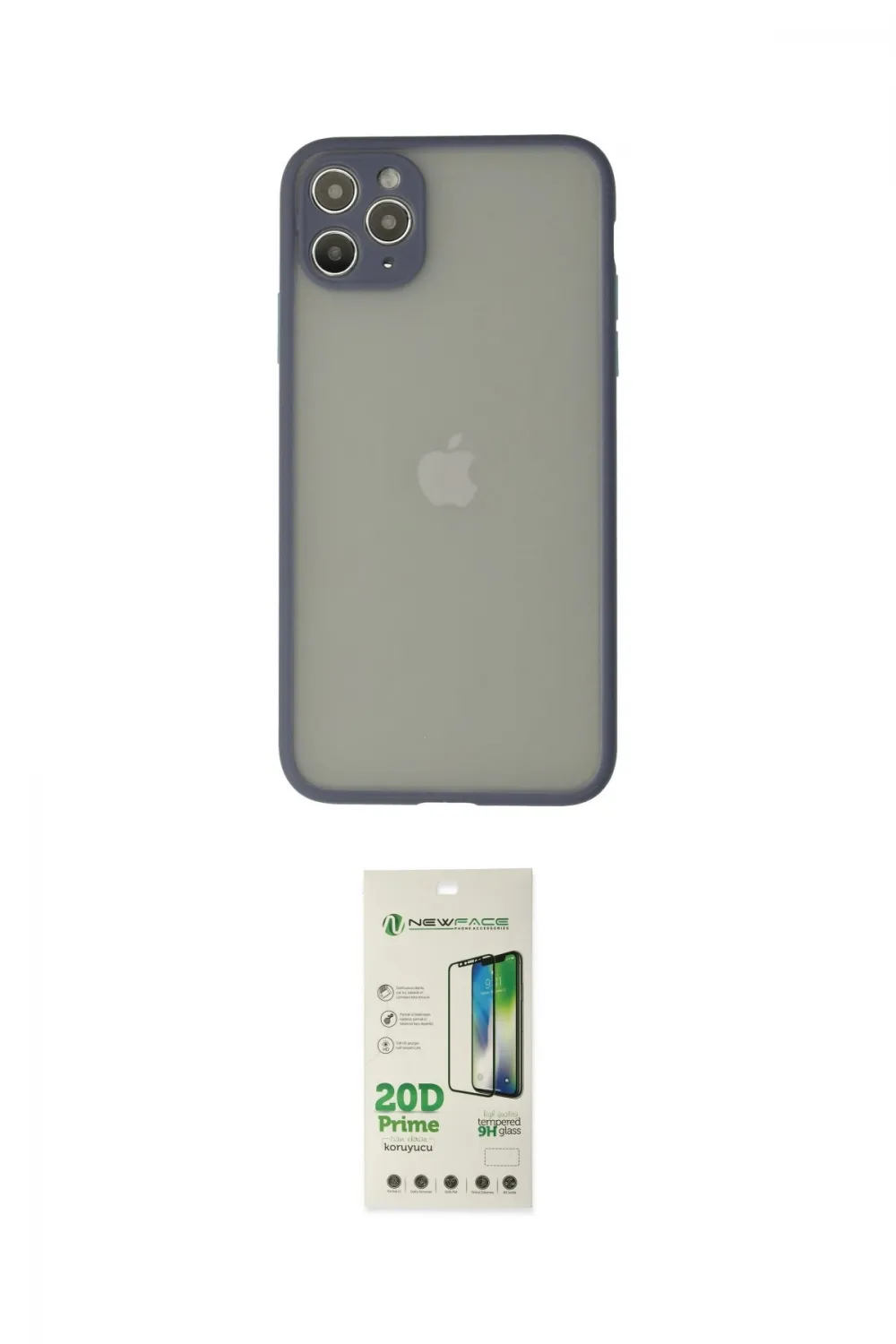 ieg™ iPhone 12 Pro Max Kılıf Ahenk Çizgi Serisi - Siyah 20D Premium Cam Ekran Koruyucu