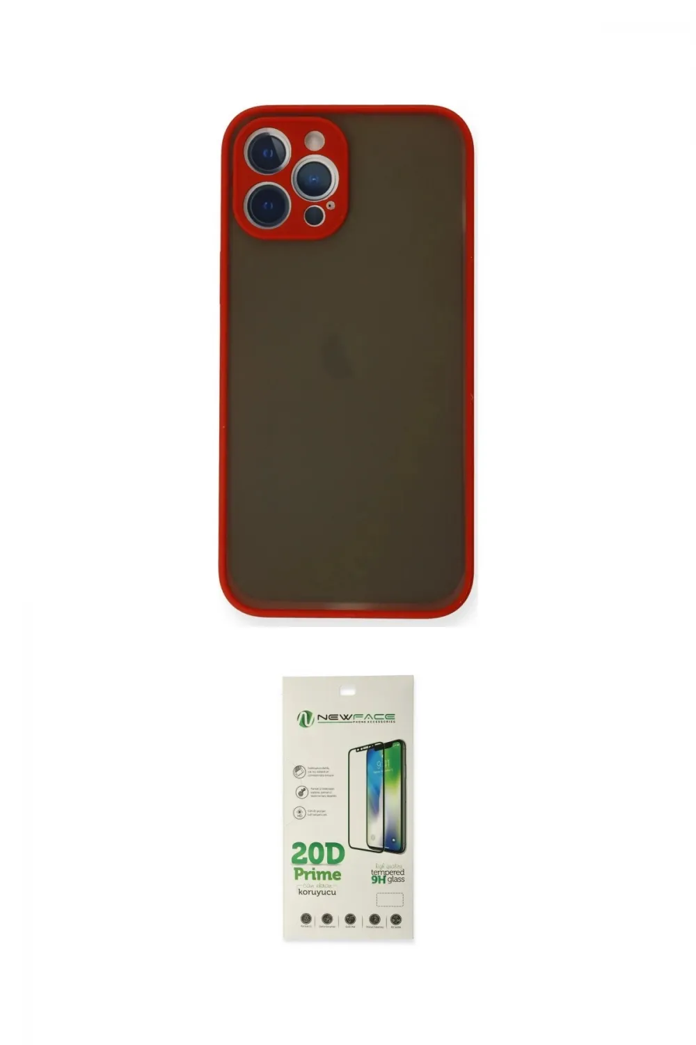 ieg™ iPhone 12 Pro Max Kılıf Ahenk Çizgi Serisi - Siyah 20D Premium Cam Ekran Koruyucu