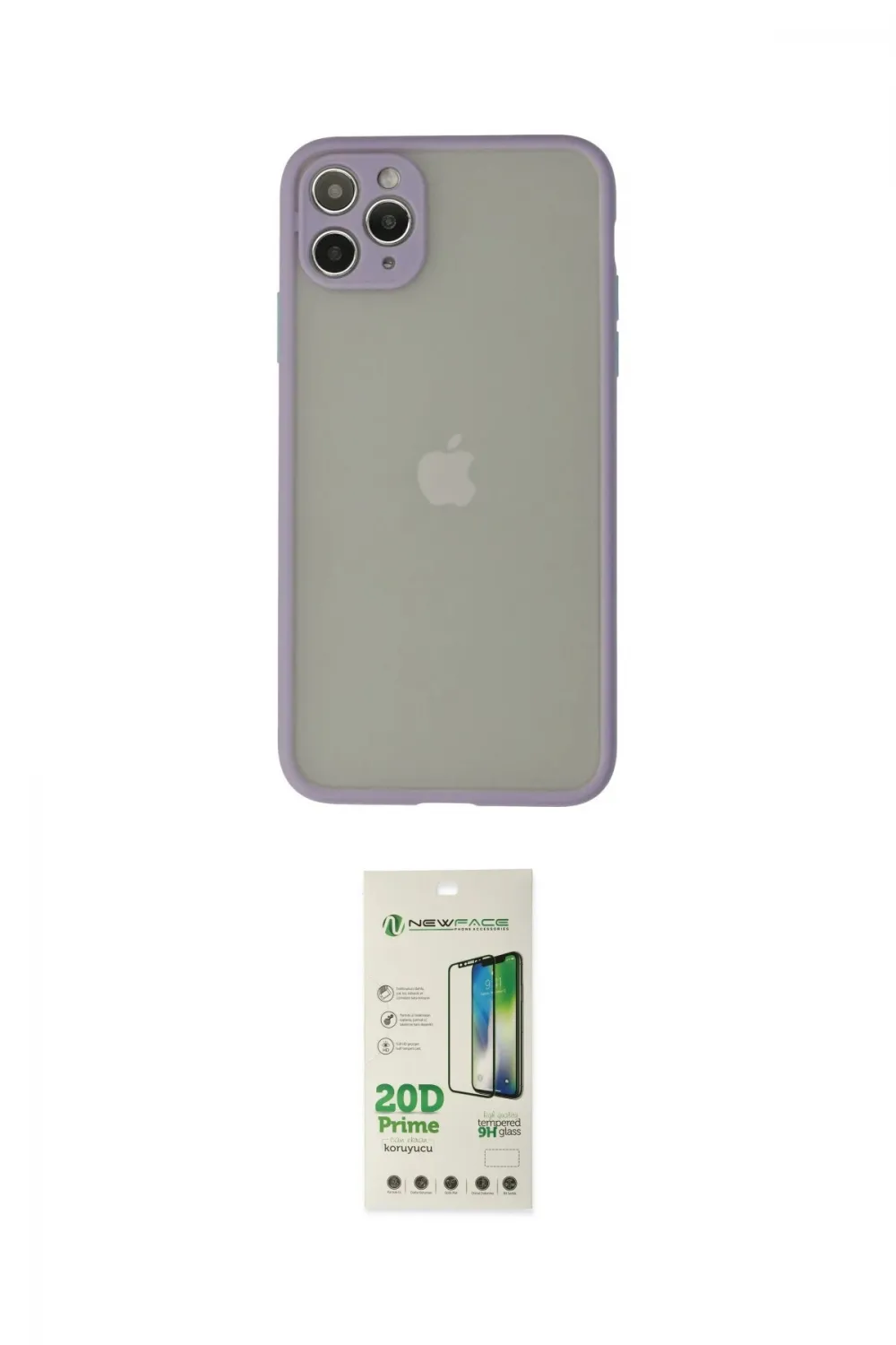 ieg™ iPhone 12 Pro Max Kılıf Ahenk Çizgi Serisi - Siyah 20D Premium Cam Ekran Koruyucu