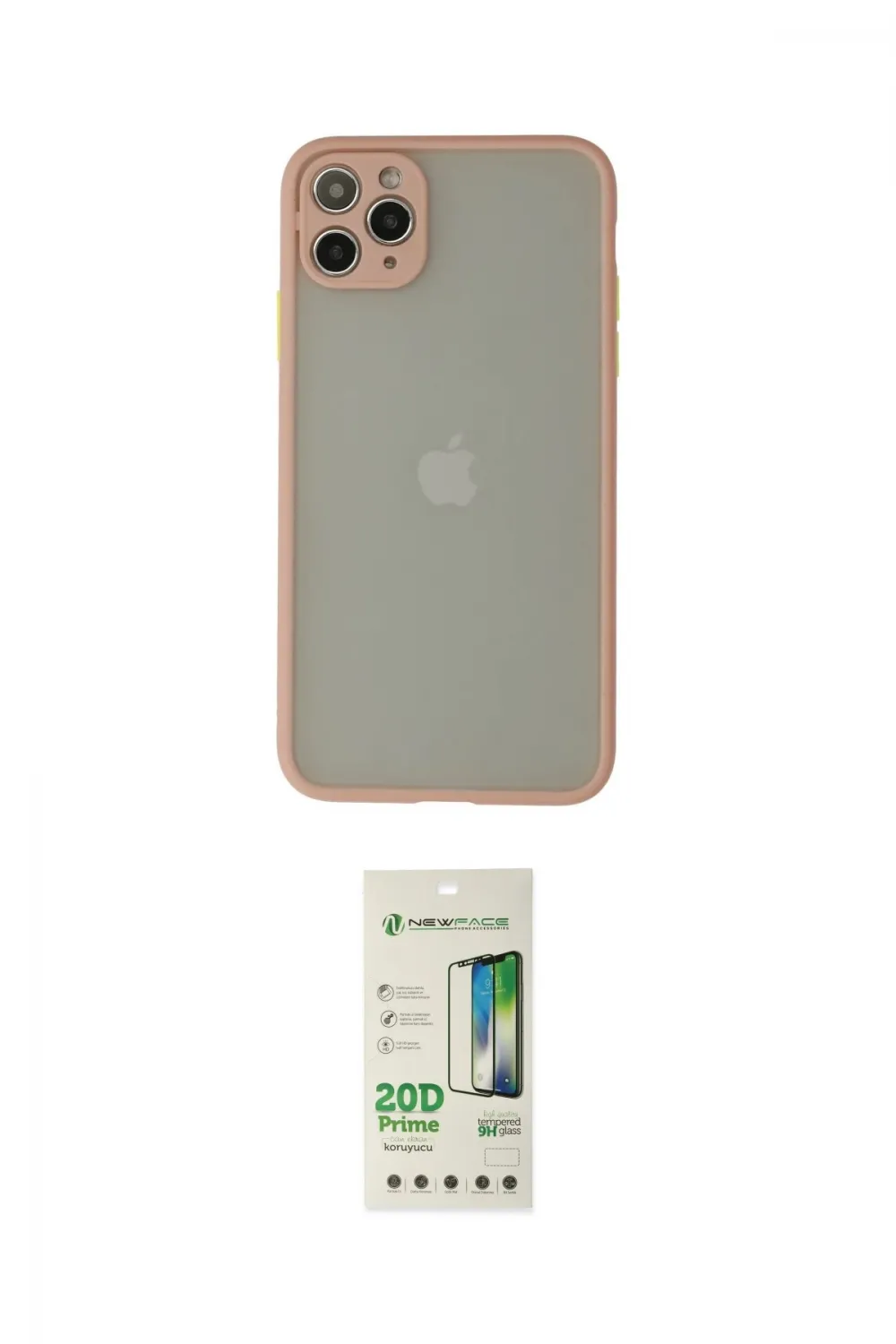 ieg™ iPhone 12 Pro Max Kılıf Ahenk Çizgi Serisi - Siyah 20D Premium Cam Ekran Koruyucu