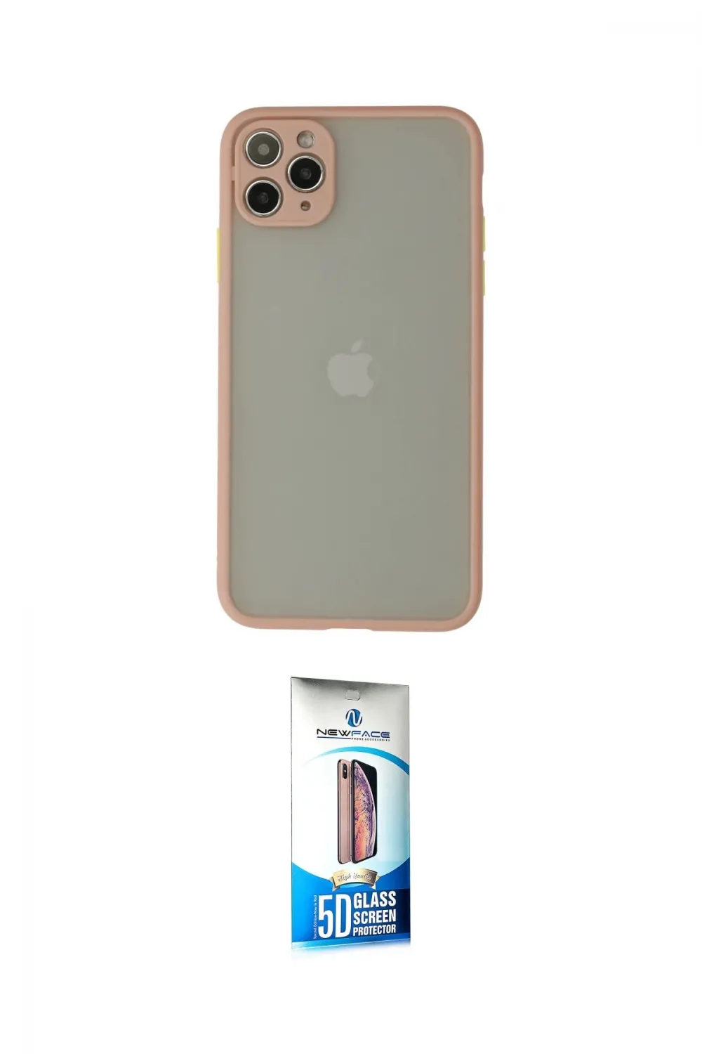 ieg™ iPhone 12 Pro Max Kılıf Ahenk Çizgi Serisi - Siyah 5D Eko Cam Ekran Koruyucu