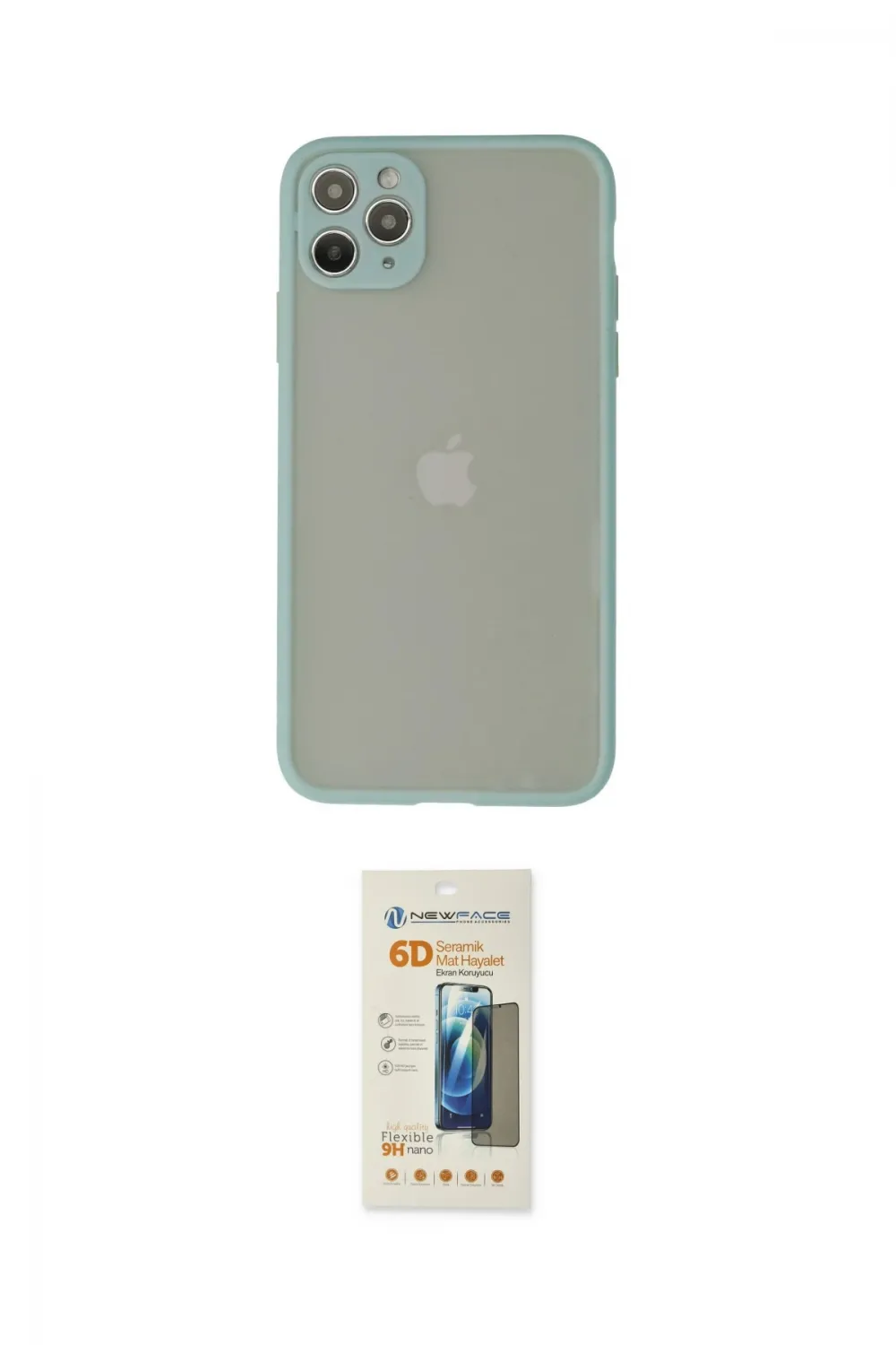 ieg™ iPhone 12 Pro Max Kılıf Ahenk Çizgi Serisi - Siyah 6D Mat Seramik Hayalet Nano Ekran Koruyucu