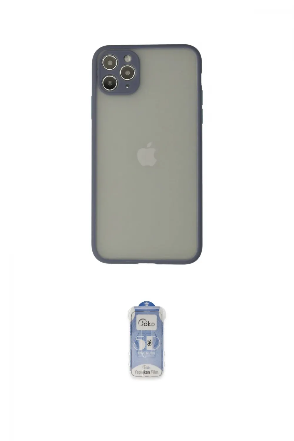 ieg™ iPhone 12 Pro Max Kılıf Ahenk Çizgi Serisi - Siyah Joko Magic 5D Cam