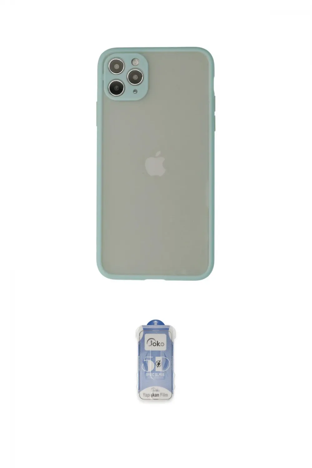 ieg™ iPhone 12 Pro Max Kılıf Ahenk Çizgi Serisi - Siyah Joko Magic 5D Cam
