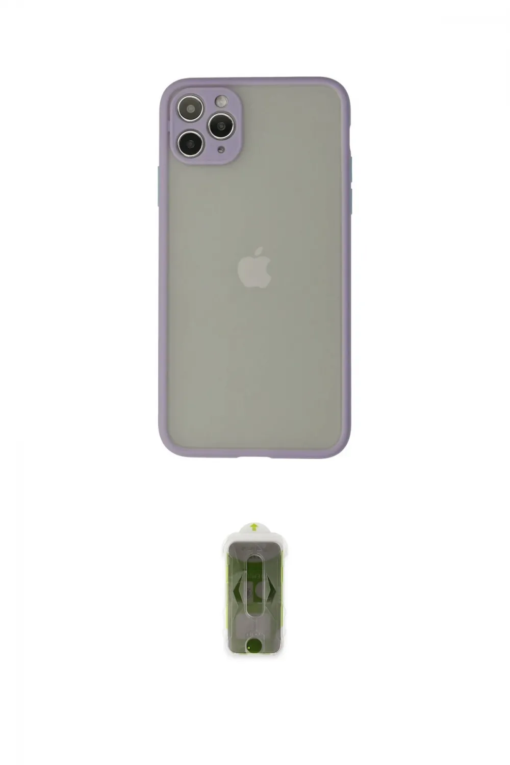 ieg™ iPhone 12 Pro Max Kılıf Ahenk Çizgi Serisi - Siyah Joko Magic 5D Hayalet Cam