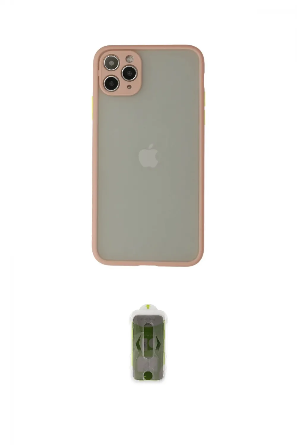 ieg™ iPhone 12 Pro Max Kılıf Ahenk Çizgi Serisi - Siyah Joko Magic 5D Hayalet Cam