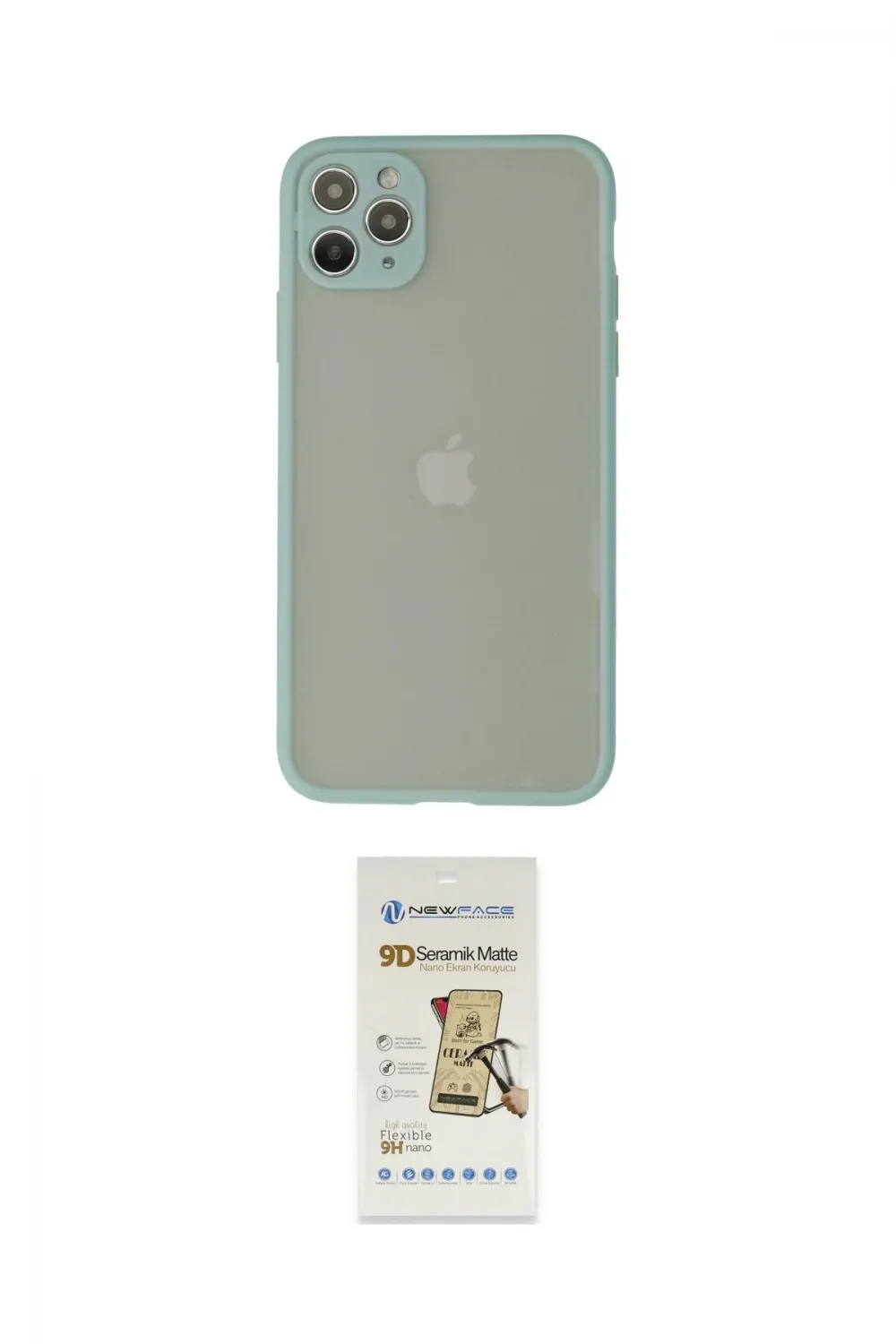 ieg™ iPhone 12 Pro Max Kılıf Ahenk Çizgi Serisi - Siyah Mat Seramik Nano Ekran Koruyucu