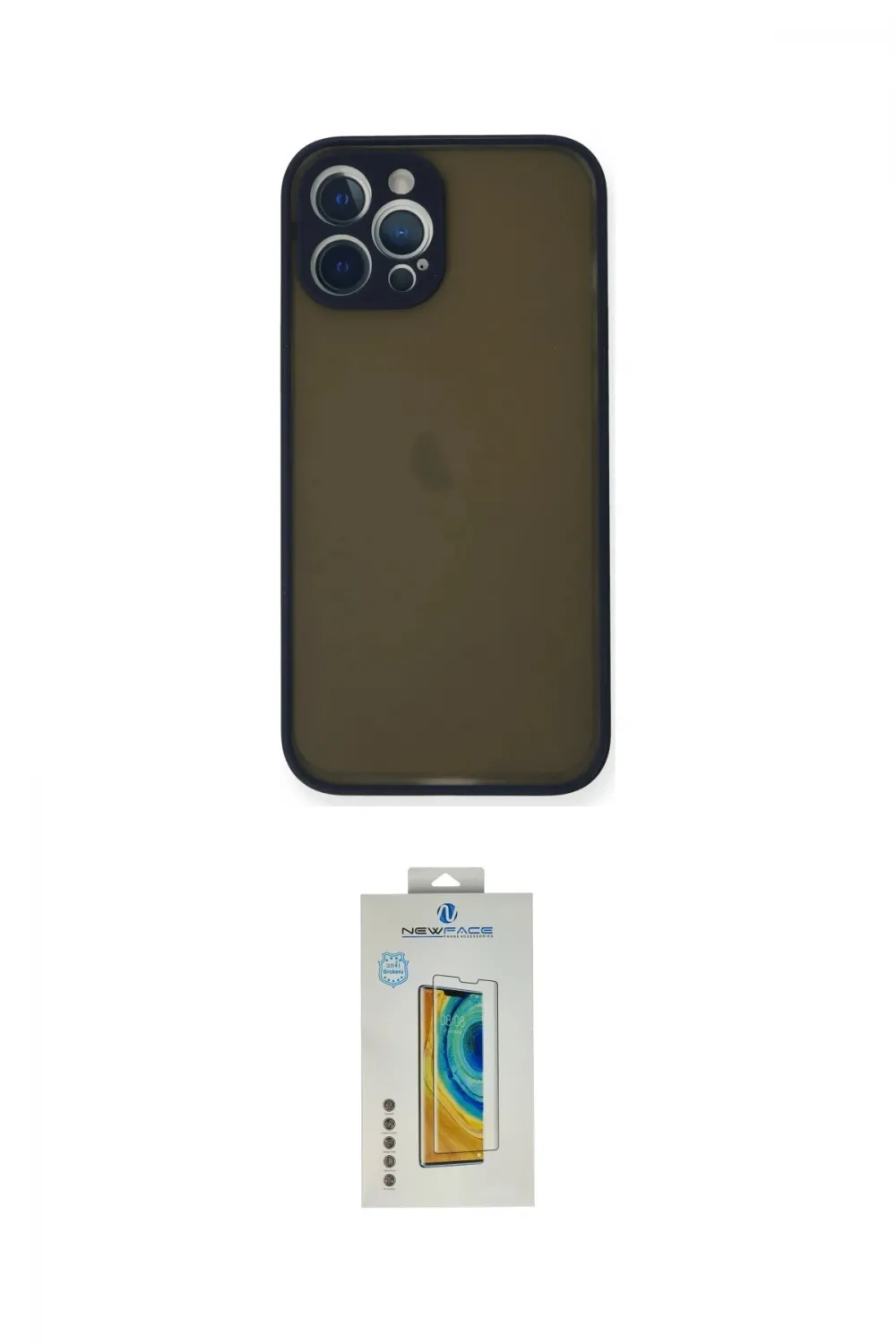 ieg™ iPhone 12 Pro Max Kılıf Ahenk Çizgi Serisi - Siyah Polymer Nano Ekran Koruyucu
