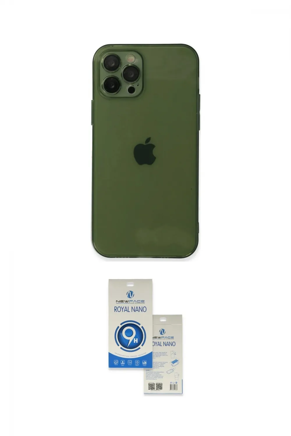 ieg™ iPhone 12 Pro Max Kılıf Ahenk Doku - Şeffaf Royal Nano Ekran Koruyucu