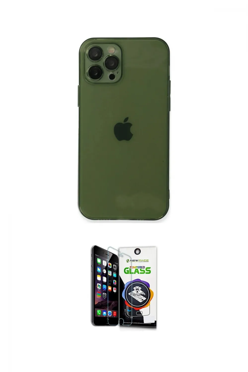 ieg™ iPhone 12 Pro Max Kılıf Ahenk Doku - Şeffaf Temperli Cam Ekran Koruyucu