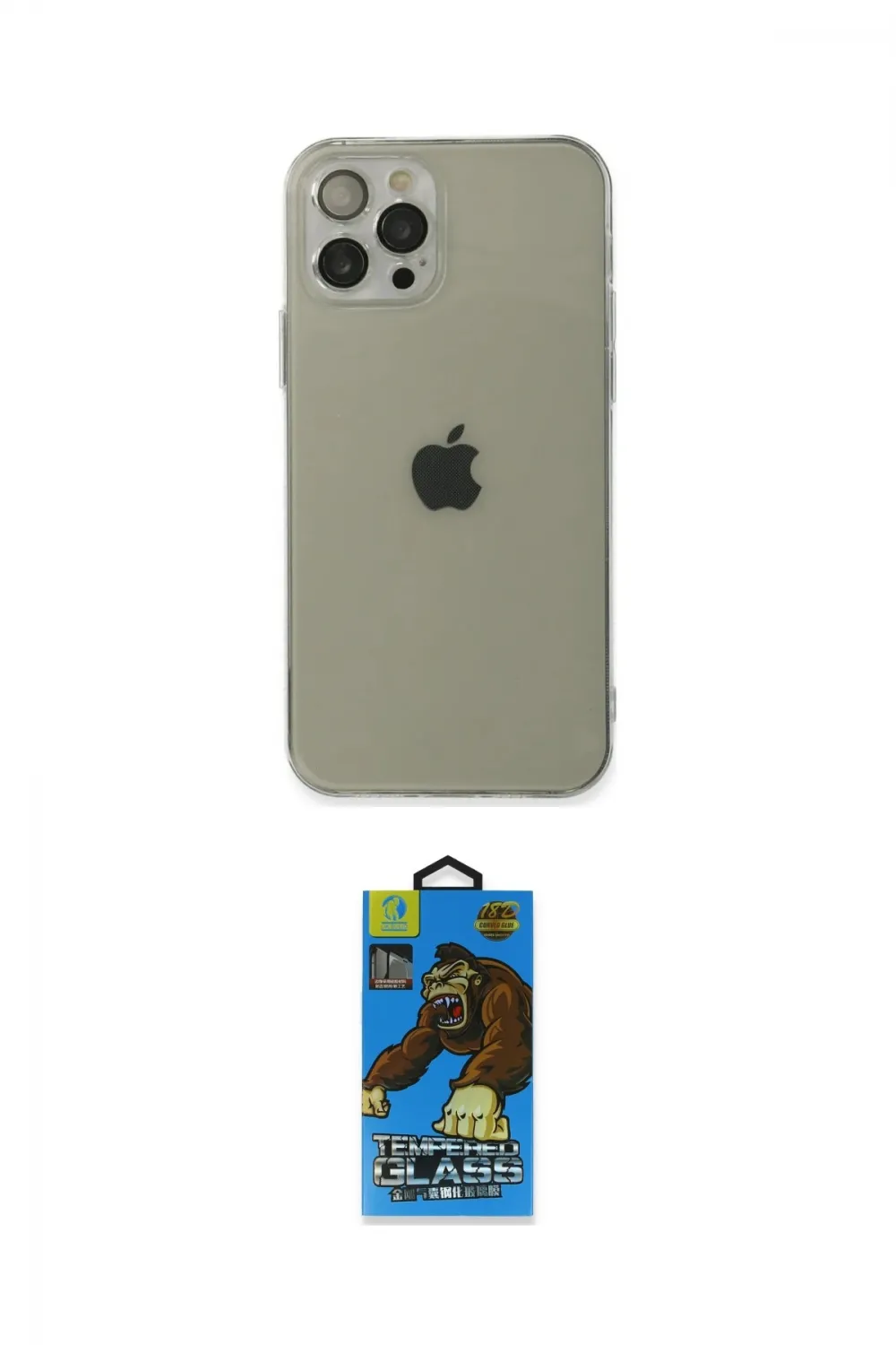 ieg™ iPhone 12 Pro Max Kılıf Ahenk Doku - Siyah 18D Cam Ekran Koruyucu