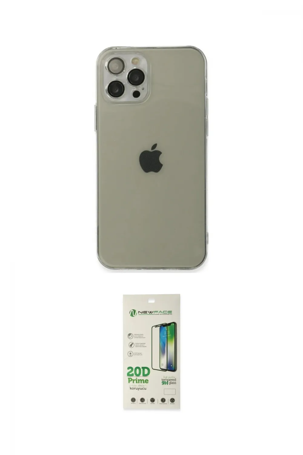 ieg™ iPhone 12 Pro Max Kılıf Ahenk Doku - Siyah 20D Premium Cam Ekran Koruyucu