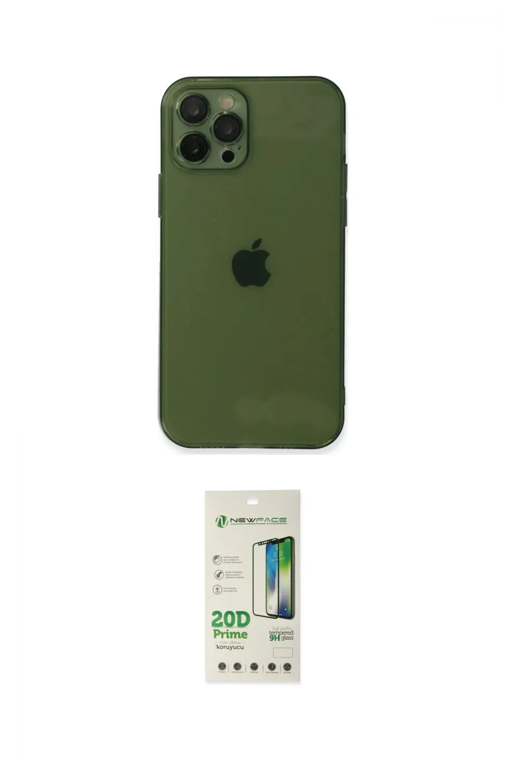 ieg™ iPhone 12 Pro Max Kılıf Ahenk Doku - Siyah 20D Premium Cam Ekran Koruyucu