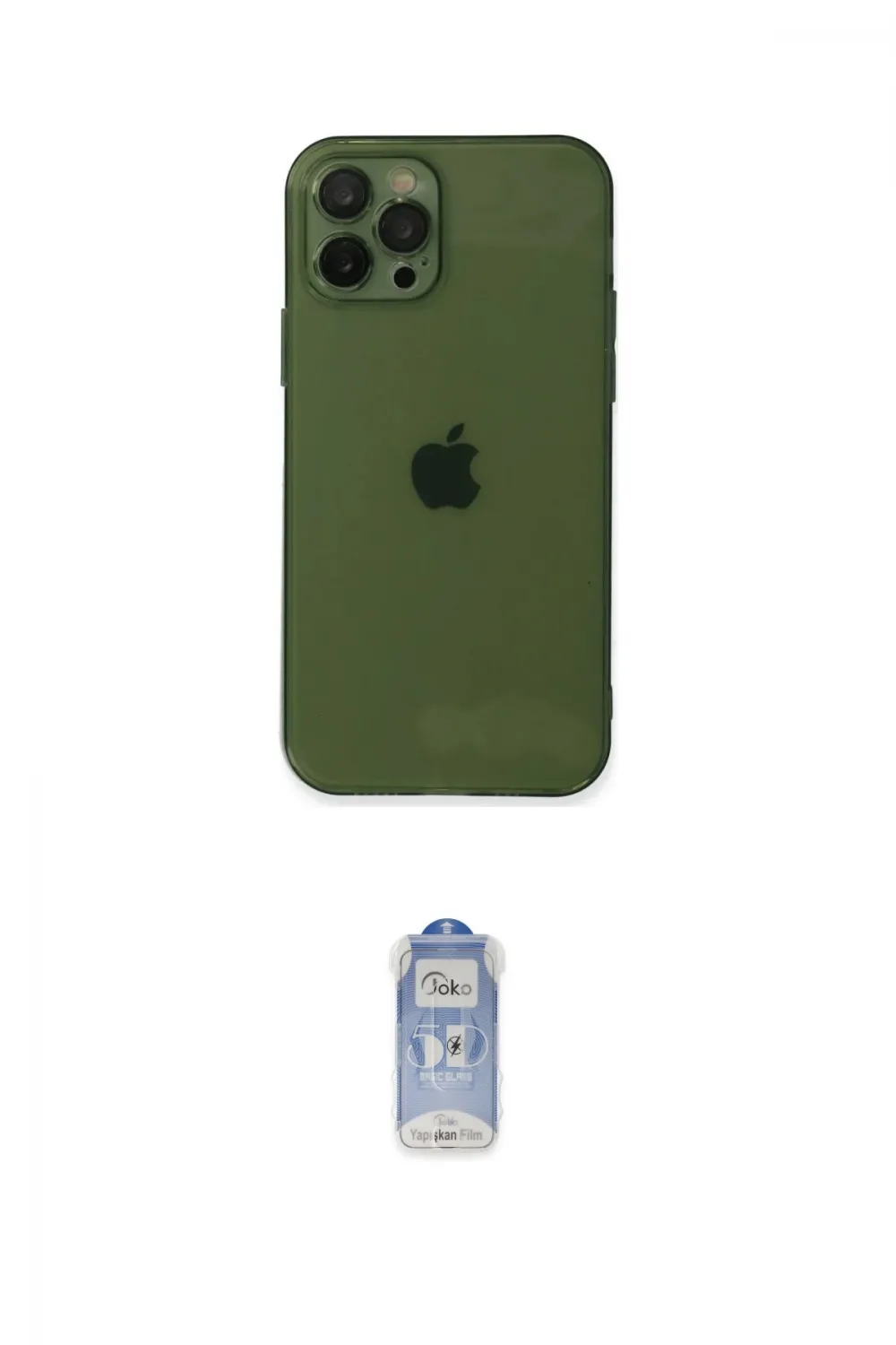 ieg™ iPhone 12 Pro Max Kılıf Ahenk Doku - Siyah Joko Magic 5D Cam