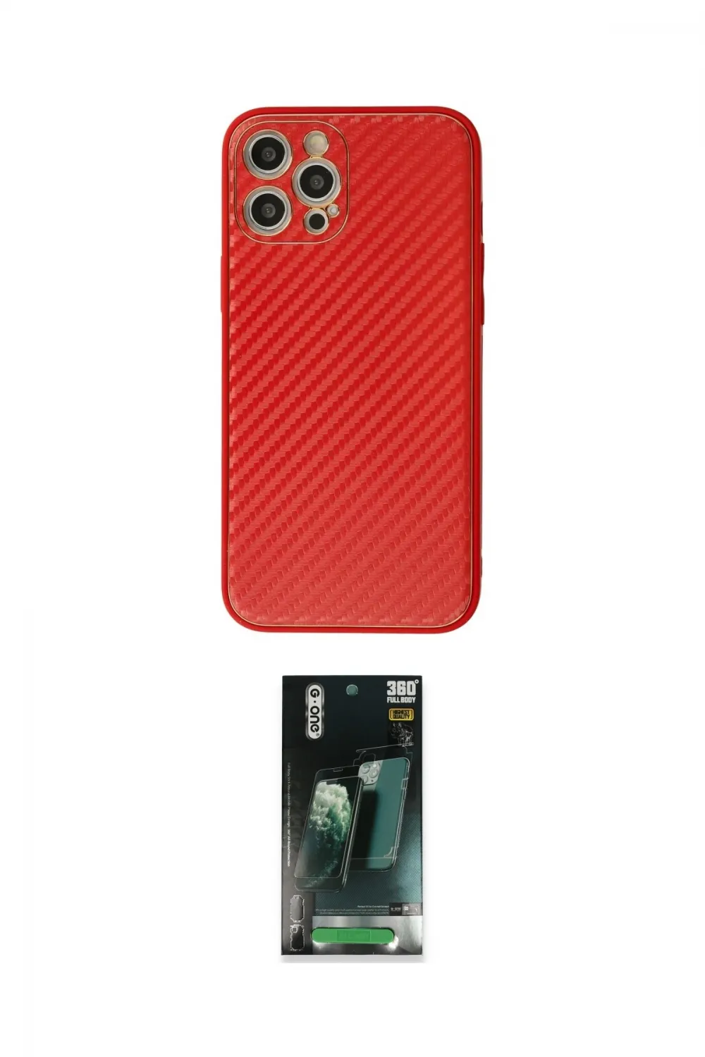 ieg™ iPhone 12 Pro Max Kılıf Ahenk Işık - Şeffaf 360 Full Body Arka Koruyucu