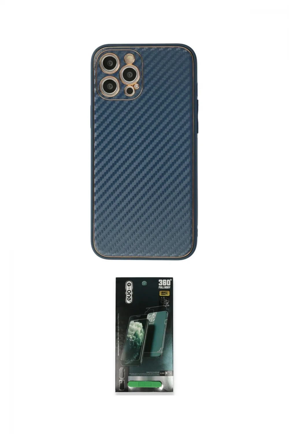 ieg™ iPhone 12 Pro Max Kılıf Ahenk Işık - Şeffaf 360 Full Body Arka Koruyucu