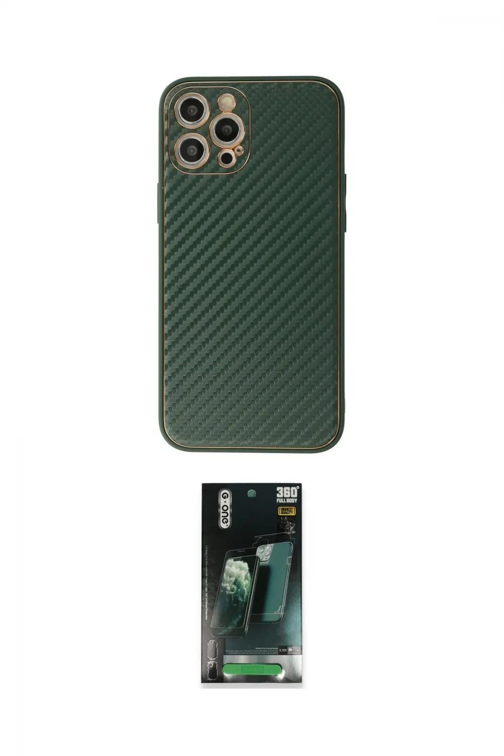 ieg™ iPhone 12 Pro Max Kılıf Ahenk Işık - Şeffaf 360 Full Body Arka Koruyucu