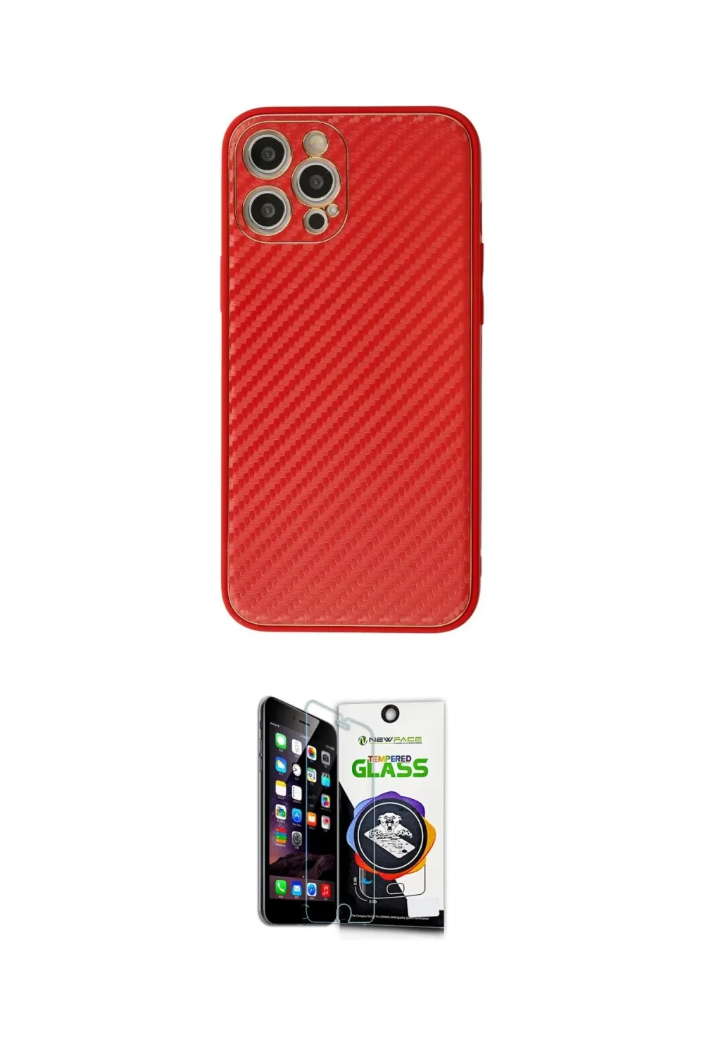 ieg™ iPhone 12 Pro Max Kılıf Ahenk Işık - Şeffaf Temperli Cam Ekran Koruyucu