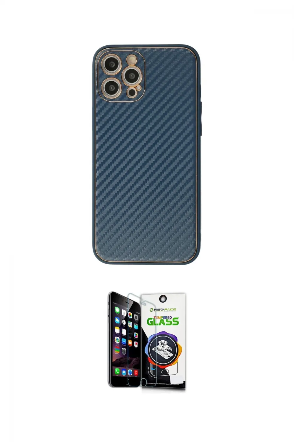 ieg™ iPhone 12 Pro Max Kılıf Ahenk Işık - Şeffaf Temperli Cam Ekran Koruyucu