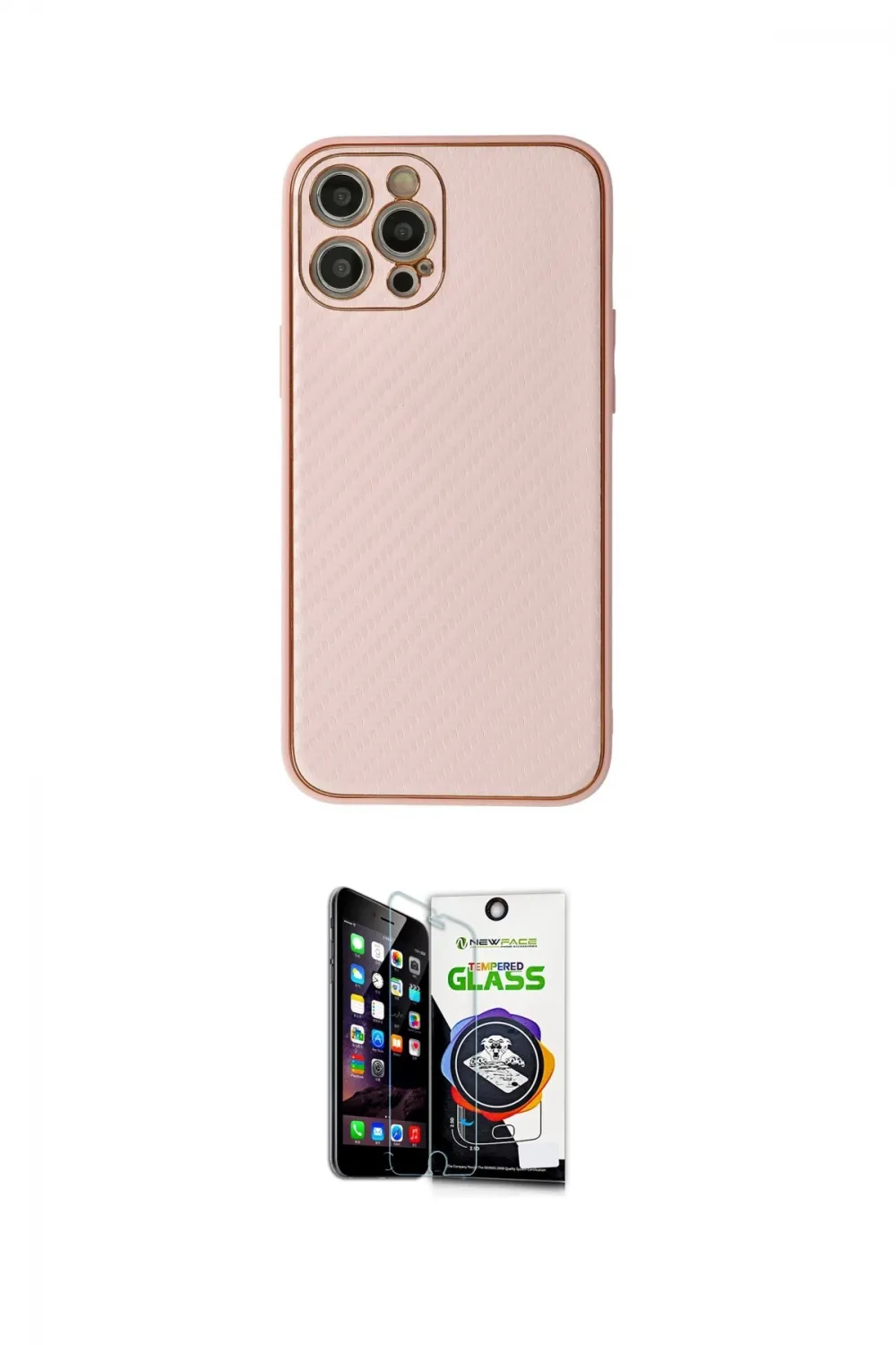 ieg™ iPhone 12 Pro Max Kılıf Ahenk Işık - Şeffaf Temperli Cam Ekran Koruyucu