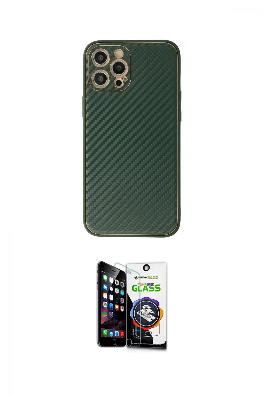 ieg™ iPhone 12 Pro Max Kılıf Ahenk Işık - Şeffaf Temperli Cam Ekran Koruyucu