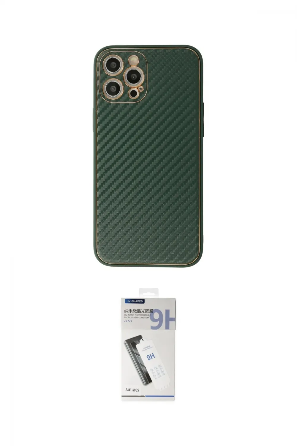 ieg™ iPhone 12 Pro Max Kılıf Ahenk Işık - Şeffaf Uv Polymer Nano Ekran Koruyucu