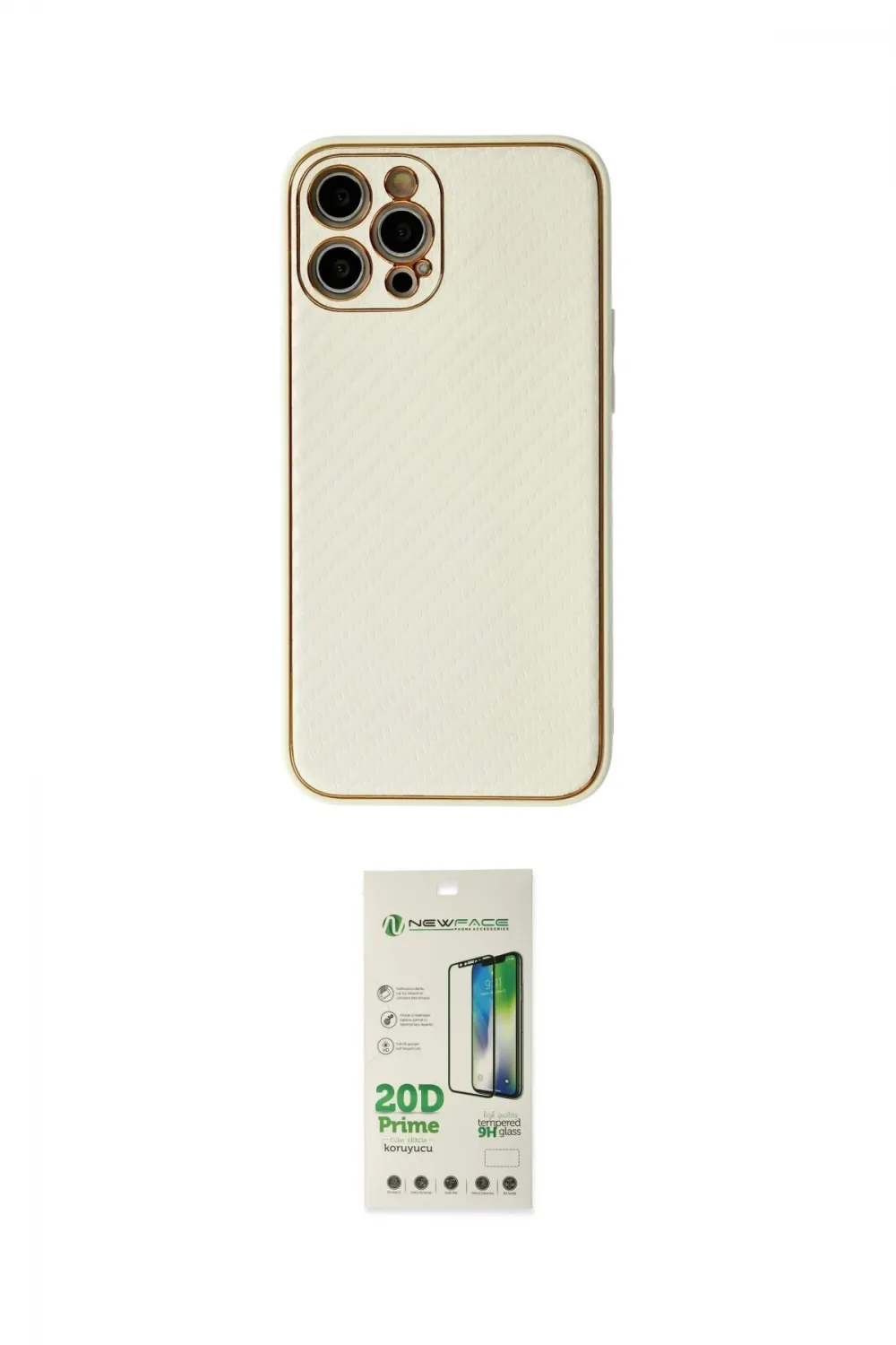 ieg™ iPhone 12 Pro Max Kılıf Ahenk Işık - Siyah 20D Premium Cam Ekran Koruyucu