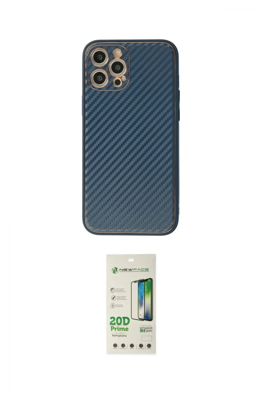 ieg™ iPhone 12 Pro Max Kılıf Ahenk Işık - Siyah 20D Premium Cam Ekran Koruyucu