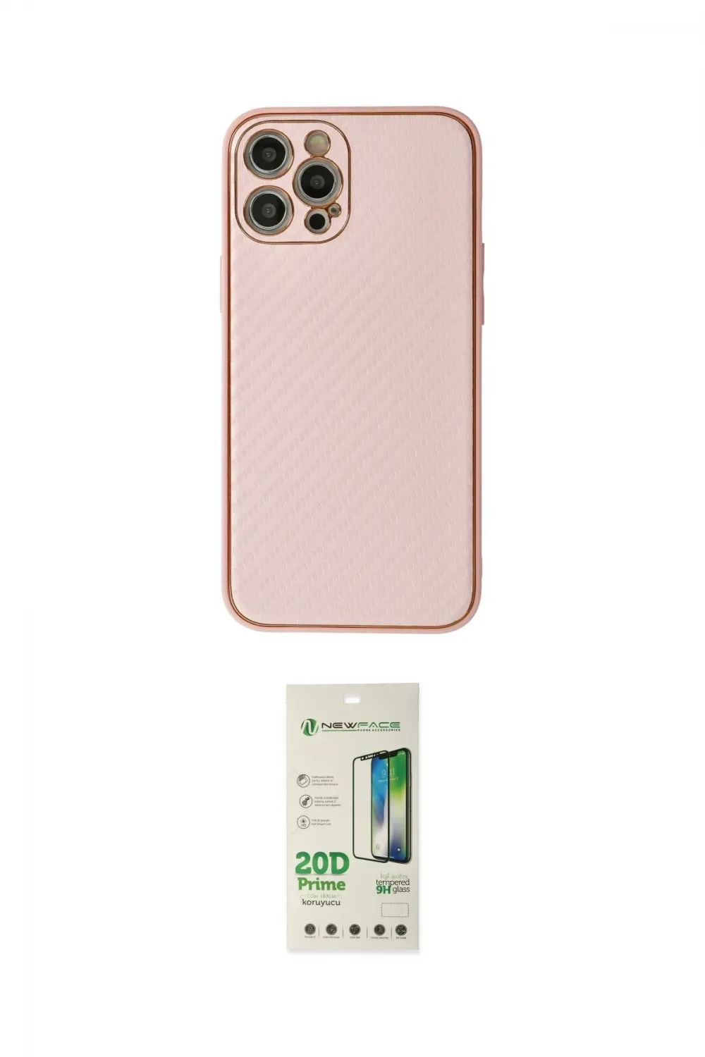 ieg™ iPhone 12 Pro Max Kılıf Ahenk Işık - Siyah 20D Premium Cam Ekran Koruyucu