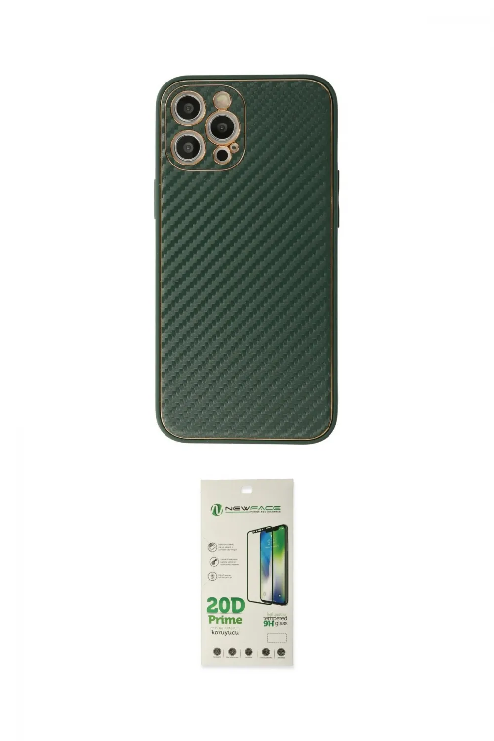 ieg™ iPhone 12 Pro Max Kılıf Ahenk Işık - Siyah 20D Premium Cam Ekran Koruyucu