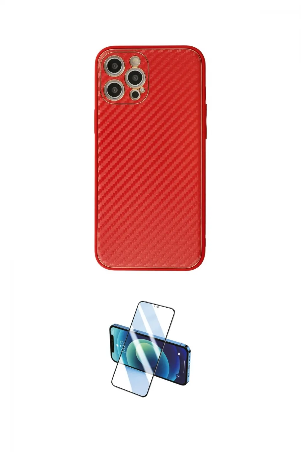 ieg™ iPhone 12 Pro Max Kılıf Ahenk Işık - Siyah 3D Antistatik Seramik Nano Ekran Koruyucu