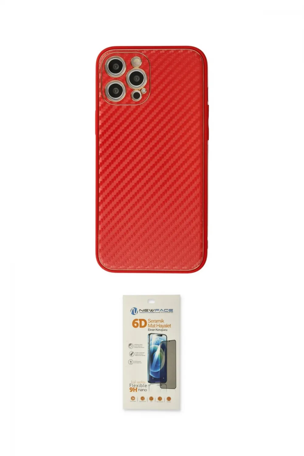 ieg™ iPhone 12 Pro Max Kılıf Ahenk Işık - Siyah 6D Mat Seramik Hayalet Nano Ekran Koruyucu