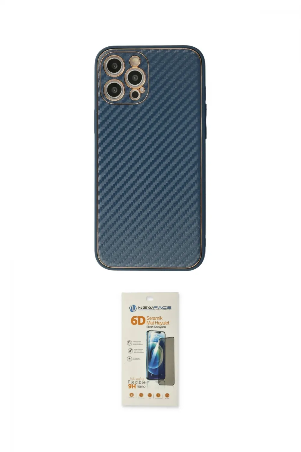 ieg™ iPhone 12 Pro Max Kılıf Ahenk Işık - Siyah 6D Mat Seramik Hayalet Nano Ekran Koruyucu