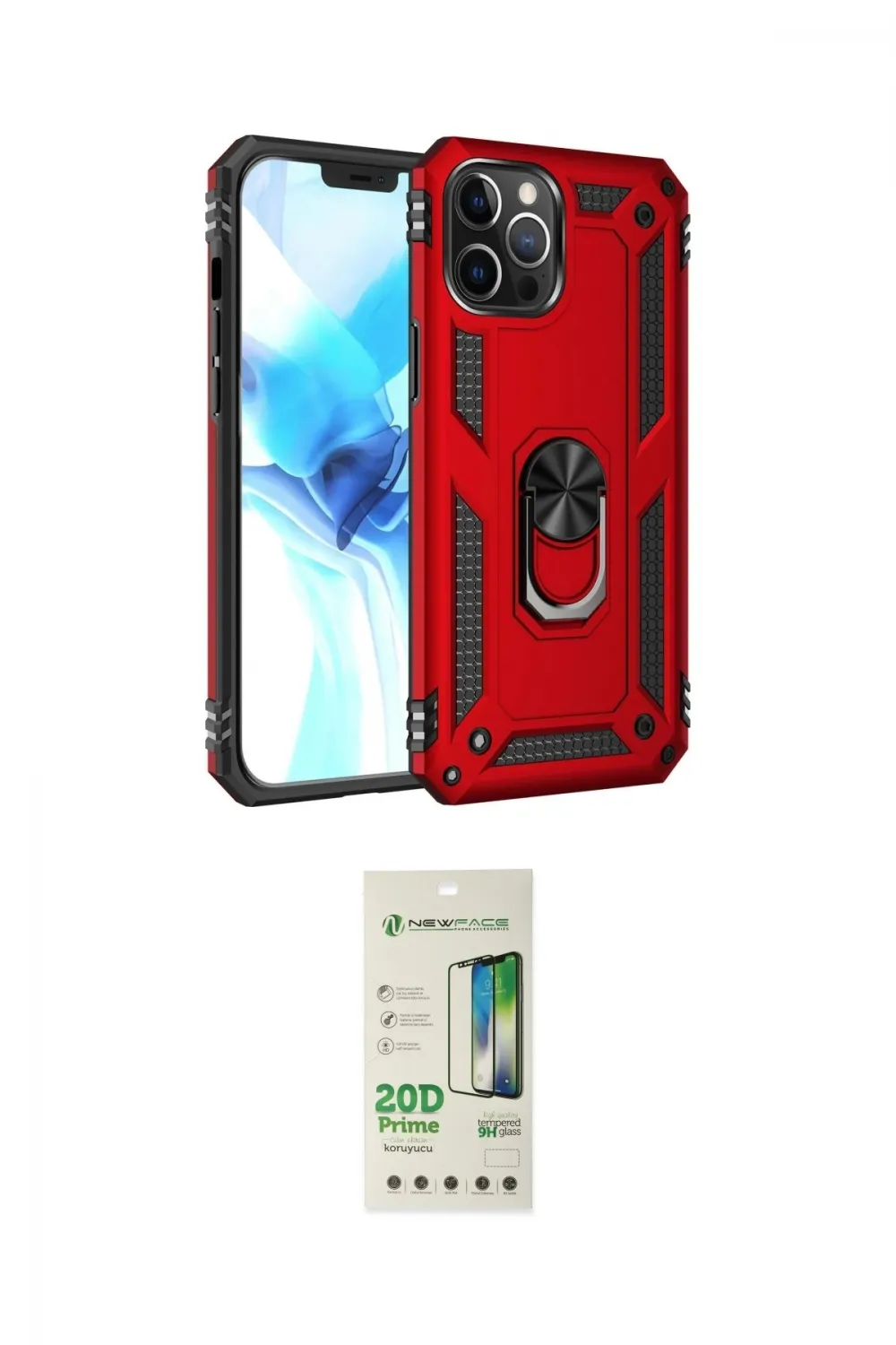 ieg™ iPhone 12 Pro Max Kılıf Ahenk Klasik Koleksiyonu - Siyah 20D Premium Cam Ekran Koruyucu