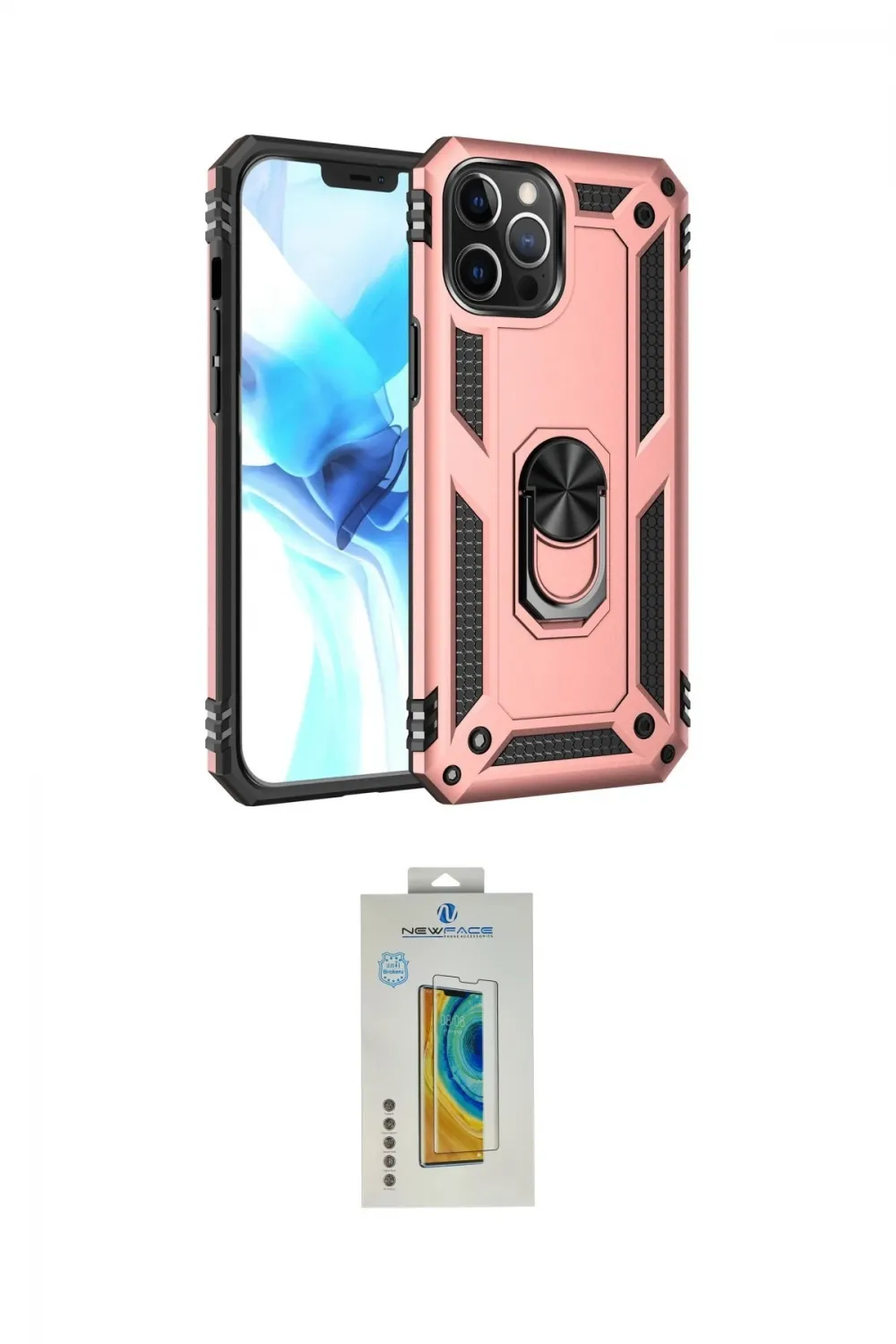 ieg™ iPhone 12 Pro Max Kılıf Ahenk Klasik Koleksiyonu - Siyah Polymer Nano Ekran Koruyucu