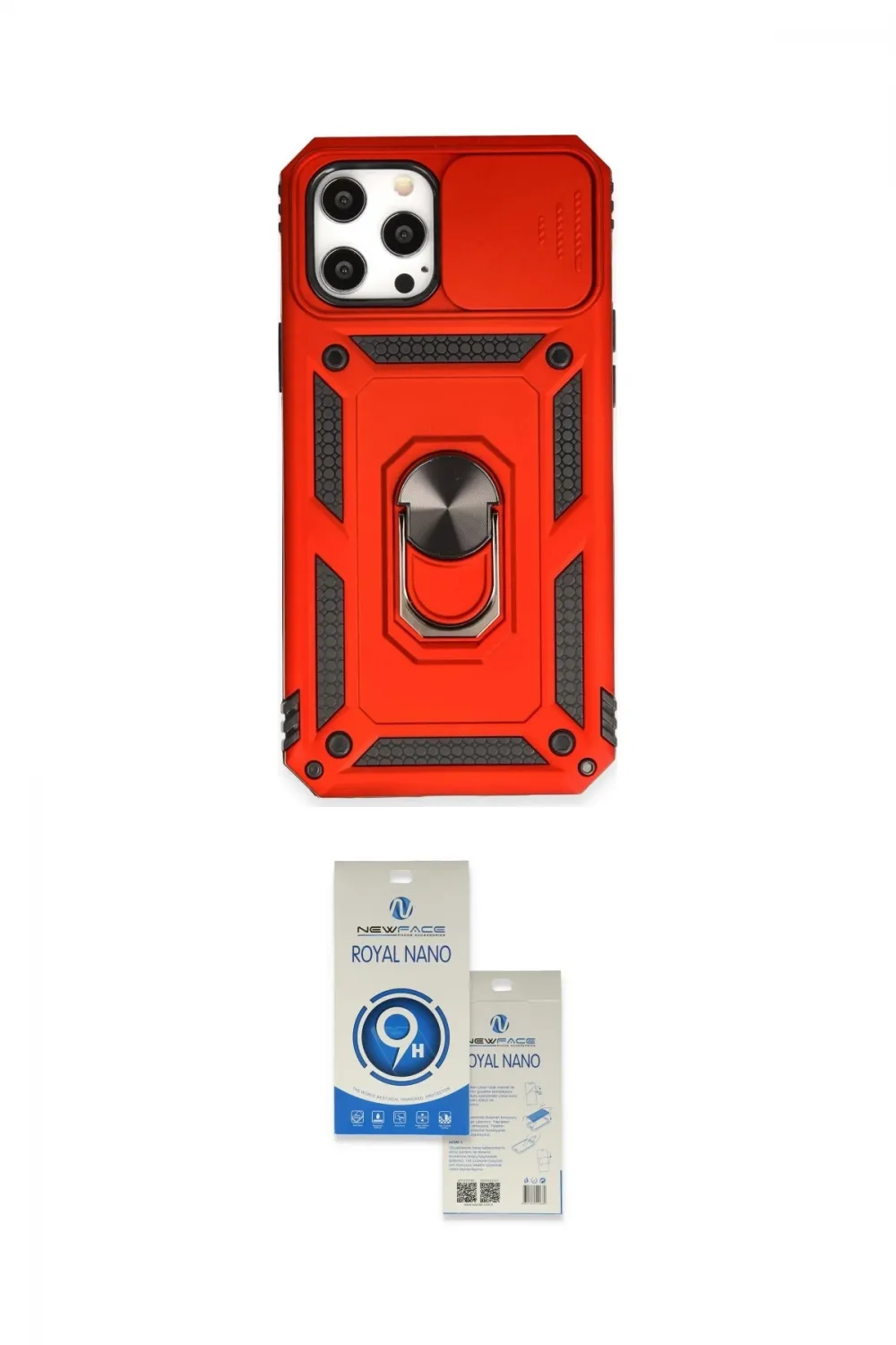 ieg™ iPhone 12 Pro Max Kılıf Ahenk Klasik - Şeffaf Royal Nano Ekran Koruyucu