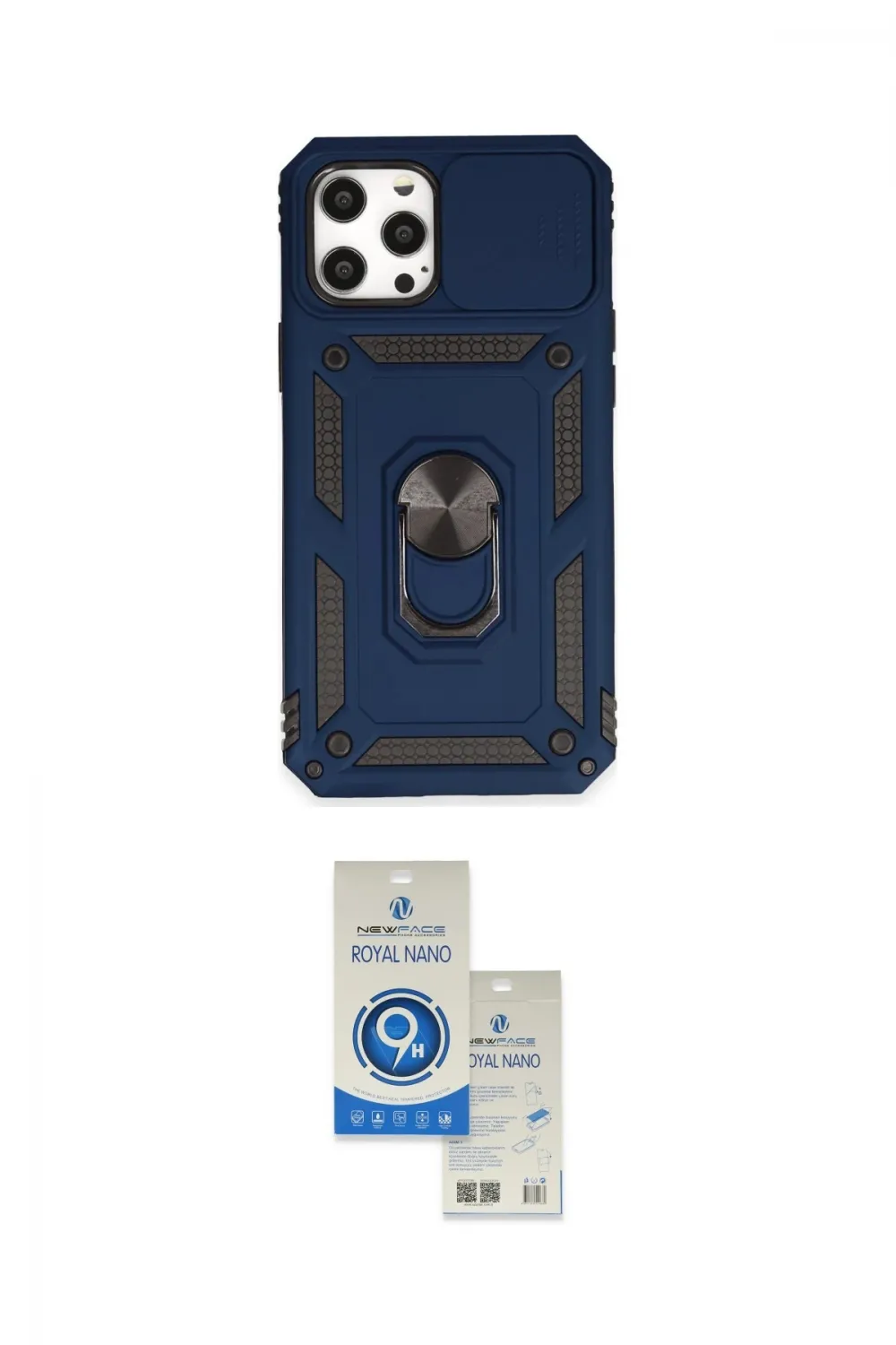 ieg™ iPhone 12 Pro Max Kılıf Ahenk Klasik - Şeffaf Royal Nano Ekran Koruyucu