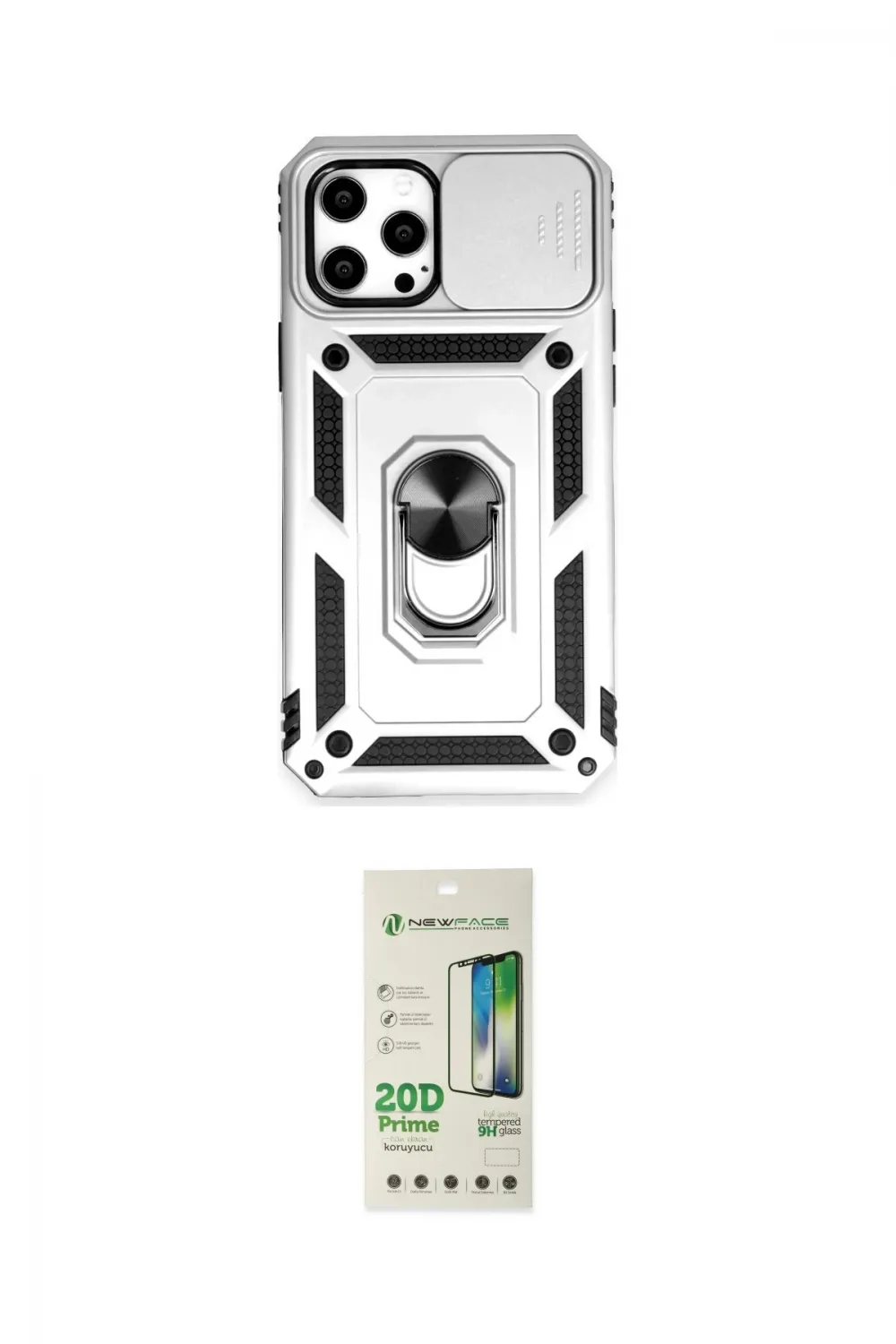 ieg™ iPhone 12 Pro Max Kılıf Ahenk Klasik - Siyah 20D Premium Cam Ekran Koruyucu