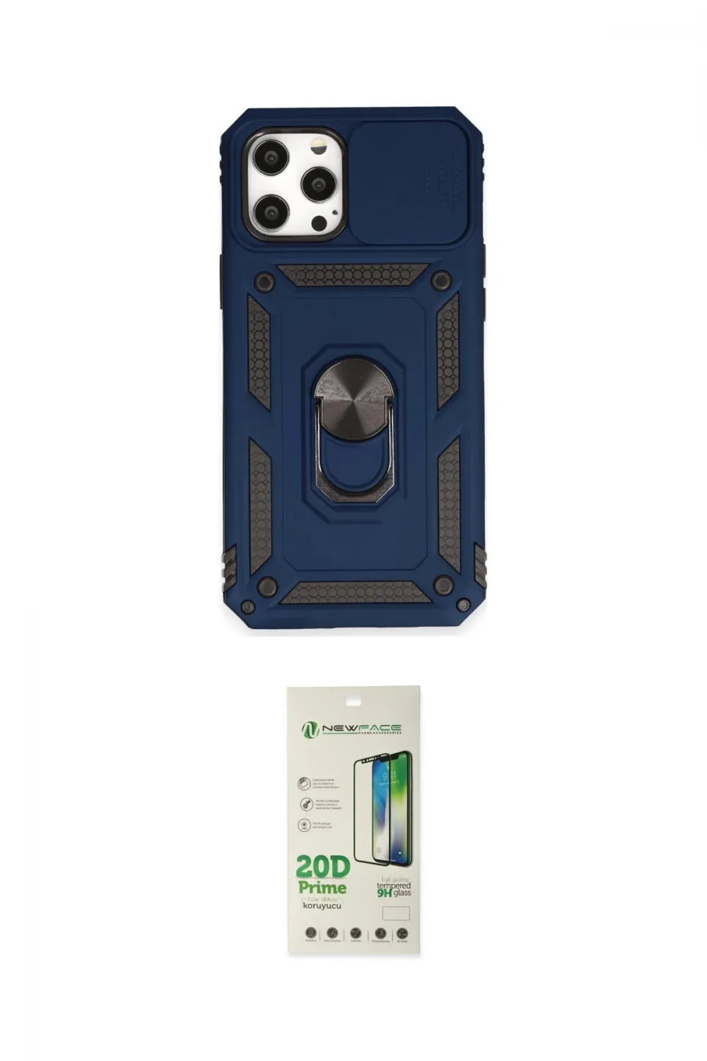 ieg™ iPhone 12 Pro Max Kılıf Ahenk Klasik - Siyah 20D Premium Cam Ekran Koruyucu