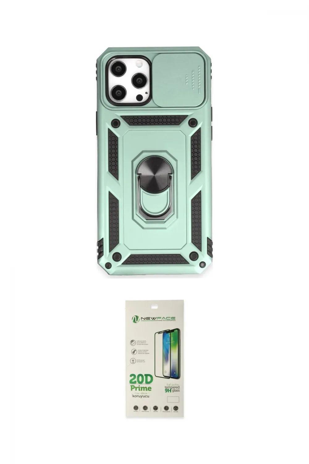 ieg™ iPhone 12 Pro Max Kılıf Ahenk Klasik - Siyah 20D Premium Cam Ekran Koruyucu