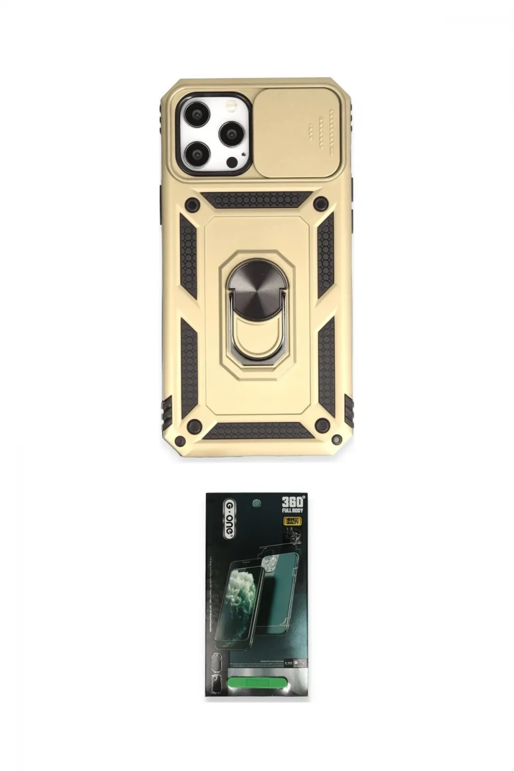 ieg™ iPhone 12 Pro Max Kılıf Ahenk Klasik - Siyah 360 Mat Full Body Arka Koruyucu